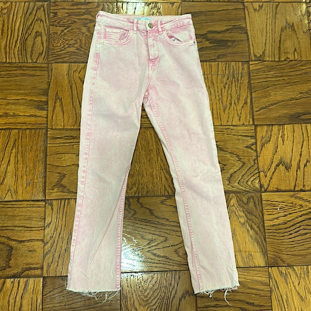 ZARA Pink High Waisted Denim